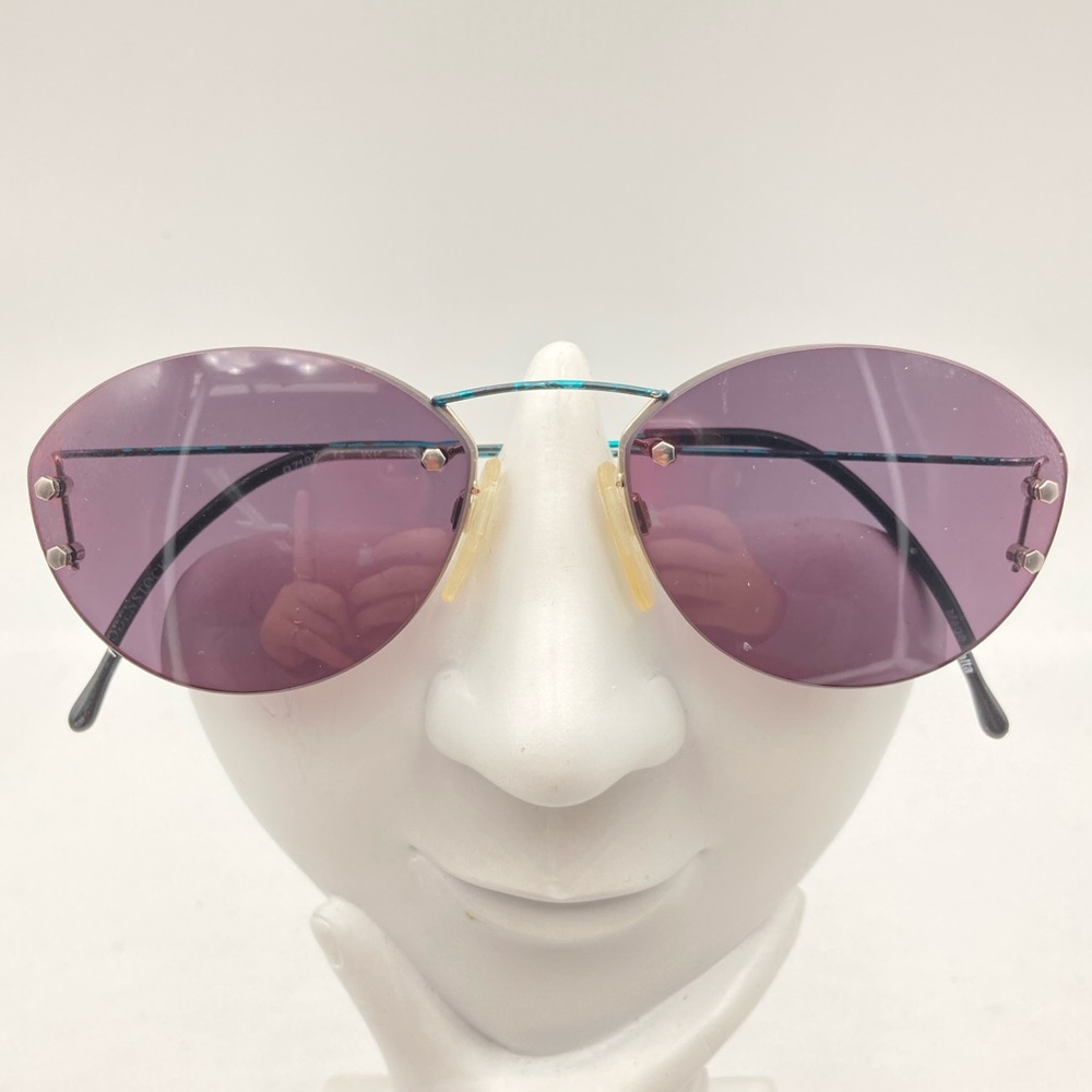 Vintage Rodenstock Black Blue Oval Sunglasses